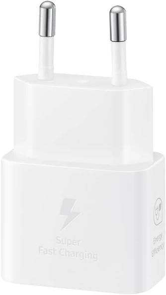 Samsung Type-C 25 Watt Hızlı Şarj Adaptörü, Beyaz, EP-T2510NWEGWW
