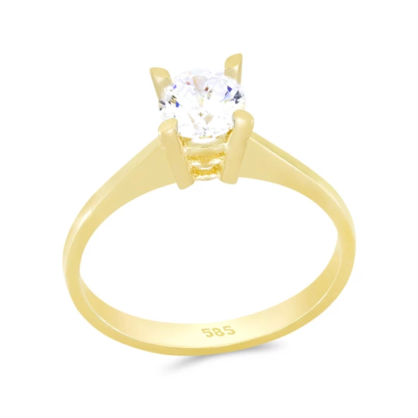 Altın Tektaş Yüzük T059881 ürün görseli 1