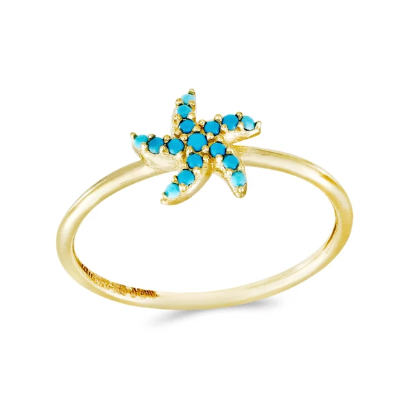 Altın Deniz Yıldızı Yüzük T066295 ürün görseli 1