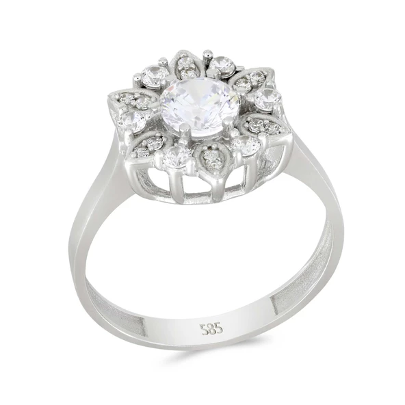 Altın Baget Taşlı Tektaş Yüzük T062734 ürün görseli 1