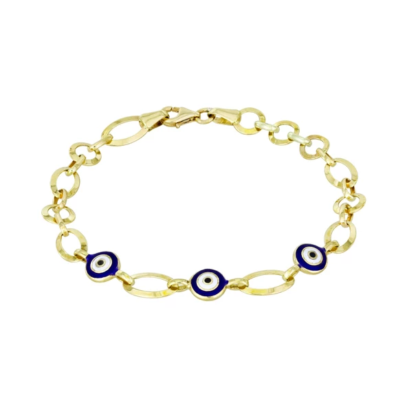 Altın Nazar Boncuklu Bileklik T069275 ürün görseli 1