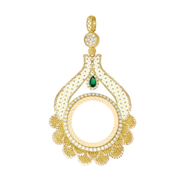 Yarım Altın Çerçeve Kolye Ucu T069001 ürün görseli 1