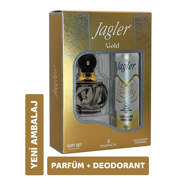 JAGLER Gold Kadın Parfüm Seti (60 ml Edt + 150 ml Deodorant)