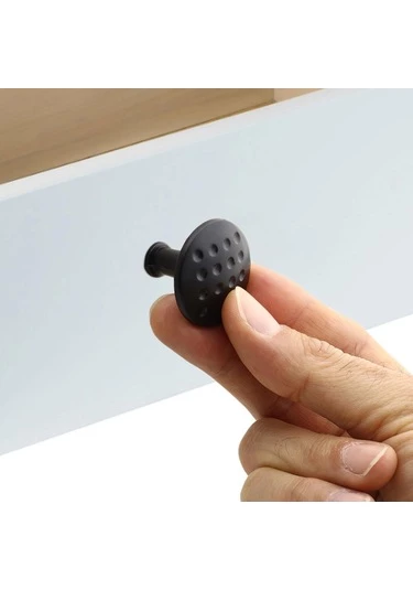 WUVERA Düğme Kulp Mobilya Mutfak Çekmece Dolap Dolabı Kapak Kulpu Kulpları Kulbu Metal Mat Siyah - 6
