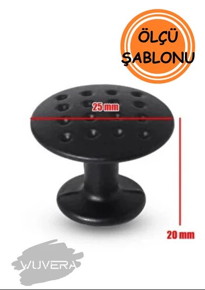 WUVERA Düğme Kulp Mobilya Mutfak Çekmece Dolap Dolabı Kapak Kulpu Kulpları Kulbu Metal Mat Siyah - 4