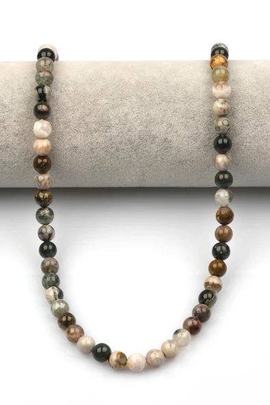 Ocean Jasper  (A Kalite ) Doğaltaş Dizi 8 mm Küre Kesim - Resim 2
