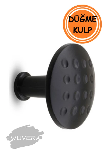 WUVERA Düğme Kulp Mobilya Mutfak Çekmece Dolap Dolabı Kapak Kulpu Kulpları Kulbu Metal Mat Siyah - 3