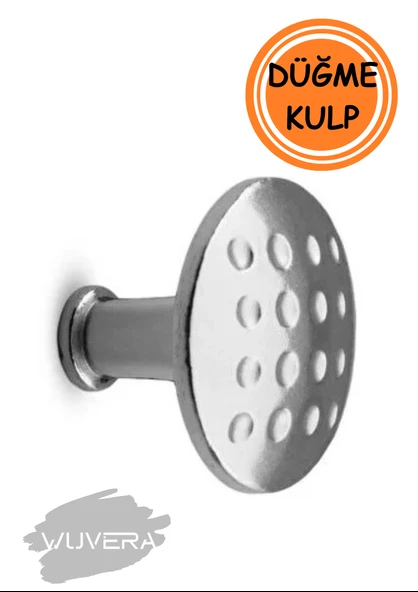 WUVERA Düğme Kulp Mobilya Mutfak Çekmece Dolap Dolabı Kapak Kulpu Kulpları Kulbu Metal Mat Krom - 4