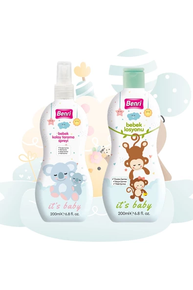 Bebek Losyonu 200 ml - Kolay Tarama Spreyi 200 ml 2li Set