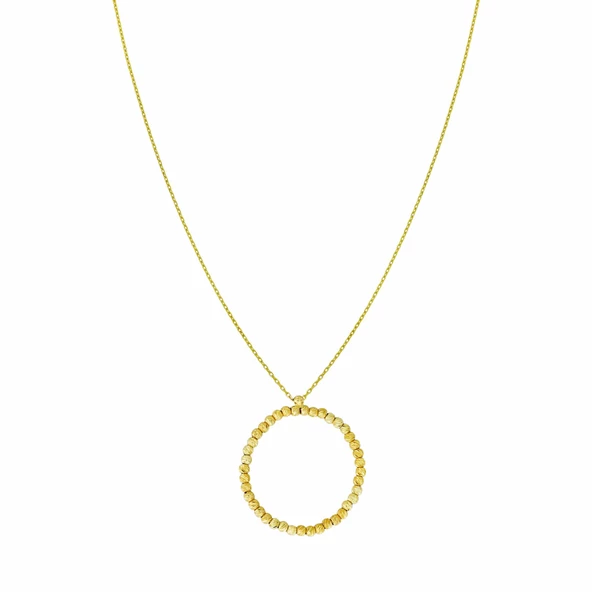Altın Yuvarlak Kolye T072990 ürün görseli
