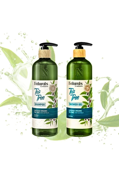 Şampuan Tea Tree 490 ml - Duş Jeli 490 ml 2li Set