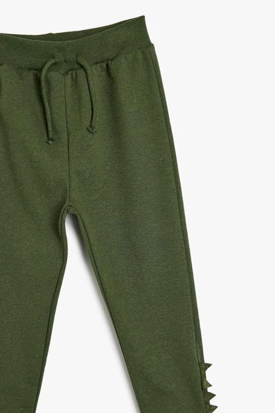Koton Erkek Bebek Jogger Eşofman Altı Beli Bağlamalı Canavar Aplike Detaylı Şardonlu - 3