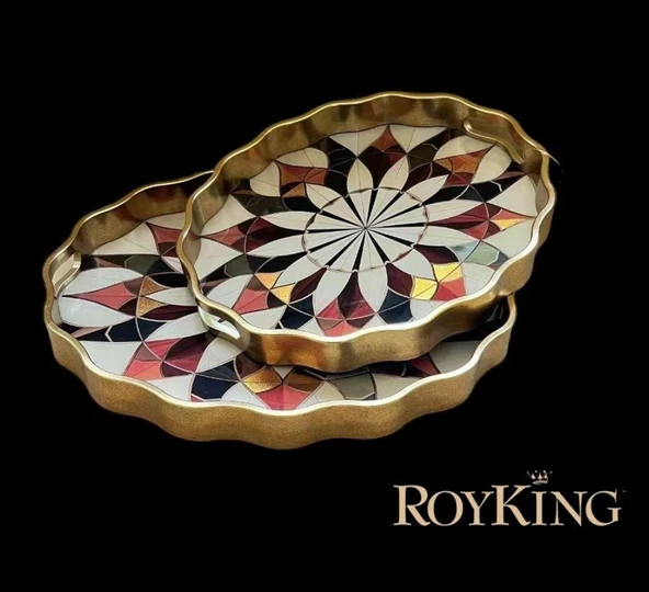 ROY KING 2 Lİ OVAL TEPSİ 44*36/38*31 CM