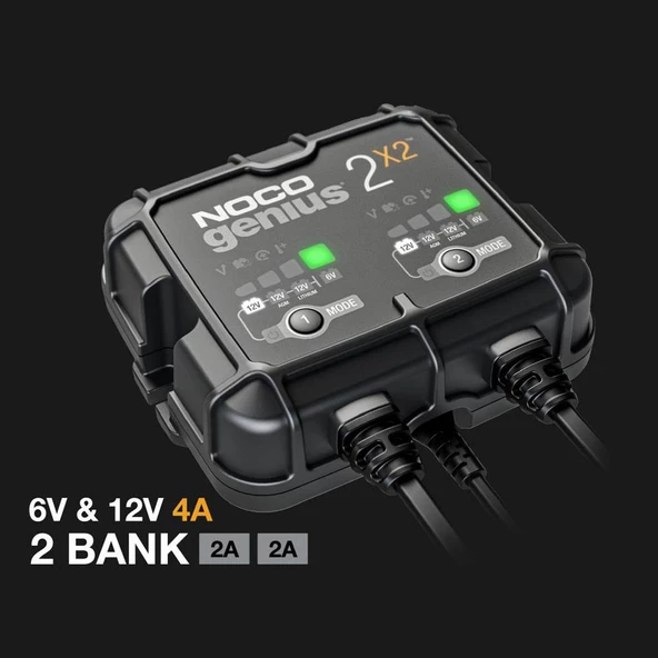NOCO GENIUS2X2 6V/12V 40A Çoklu/2’Li Akıllı Akü Şarj ve Akü Bakım/Desülfatör - 2