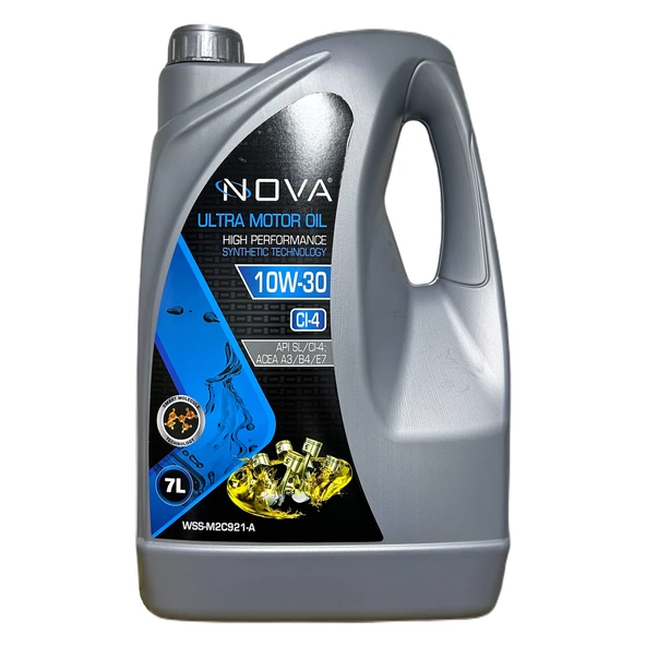 Nova 10W-30 Motor Yağı 7 Litre - API CI-4, ACEA E7, A3-B4