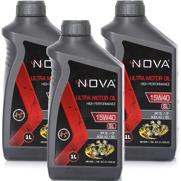 Nova 15W-40 Sl Motor Yağı 3 x 1 Litre