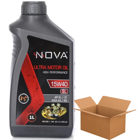 Nova 15W-40 Sl Motor Yağı 12 x 1 Litre (1 Koli)