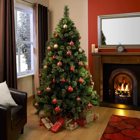 Çam Ağacı-Metal Ayak 180 cm, Yoğun 600 Dal (Yeşil) ürün görseli