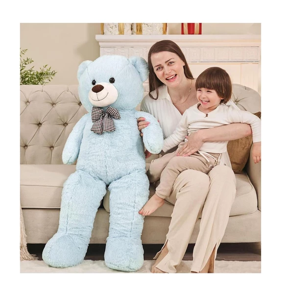 120 cm Papyonlu Sevimli Peluş Şaşkın Ayı - Sevgiliye Özel Hediye - 12