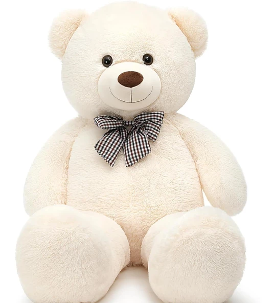 120 cm Papyonlu Sevimli Peluş Şaşkın Ayı - Sevgiliye Özel Hediye - 6