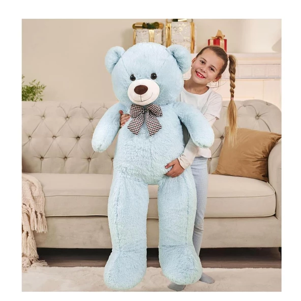 120 cm Papyonlu Sevimli Peluş Şaşkın Ayı - Sevgiliye Özel Hediye - 10