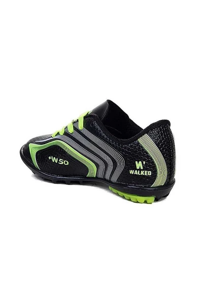 Walked 443-24 Erkek Çocuk Halı Saha Krampon Siyah Sarı 36-39 - Resim 3