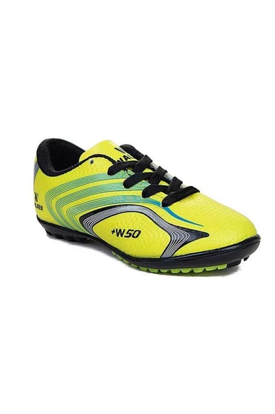 Walked 443-24 Erkek Çocuk Halı Saha Krampon Sarı Turkuaz 31-35