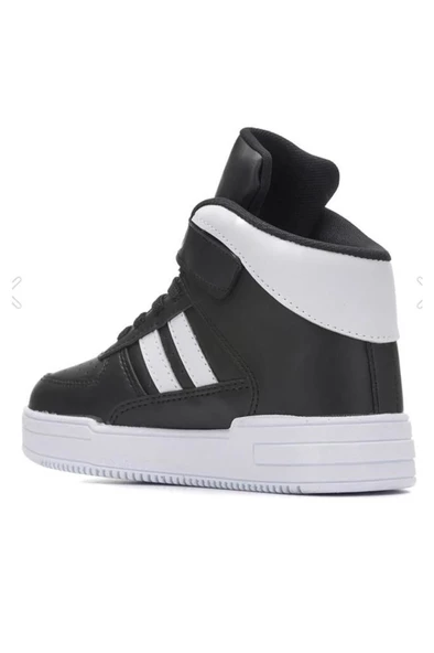 Ndrops 09-24 Deri Outdoor Erkek Çocuk Spor Bot Siyah Beyaz 26-30 - 3