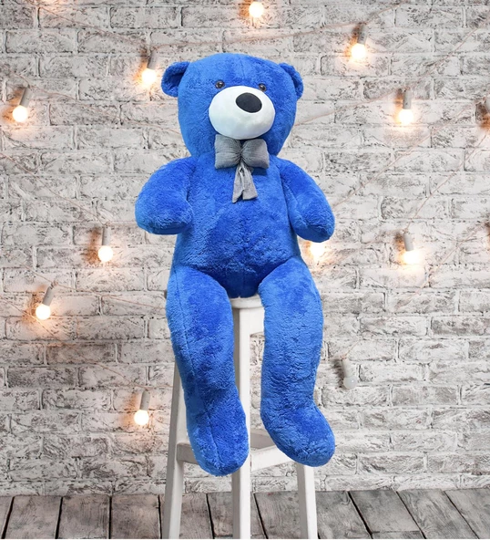 130 cm Papyonlu Sevimli Büyük Peluş Ayıcık- % 100 YERLİ - 9
