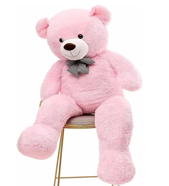 130 cm Papyonlu Sevimli Büyük Peluş Ayıcık- % 100 YERLİ - 12