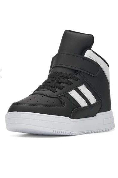 Ndrops 09-24 Deri Outdoor Erkek Çocuk Spor Bot Siyah Beyaz 26-30 - 2