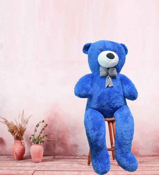 130 cm Papyonlu Sevimli Büyük Peluş Ayıcık- % 100 YERLİ - 8
