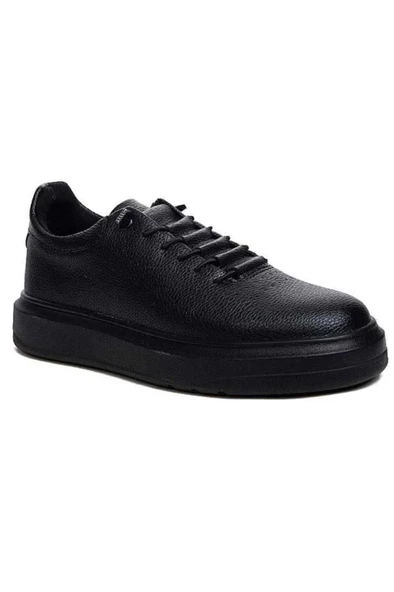Conteyner 404.03-24 Deri Casual Erkek Ayakkabı Royal Siyah - 1