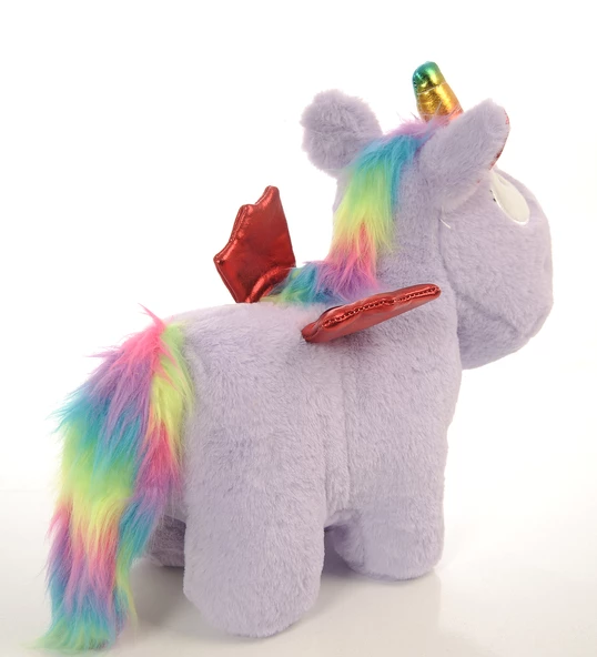 İthal 1. Kalite Peluş Tek Boynuzlu, Kanatlı Unicorn Pony, AT 50cm - 5