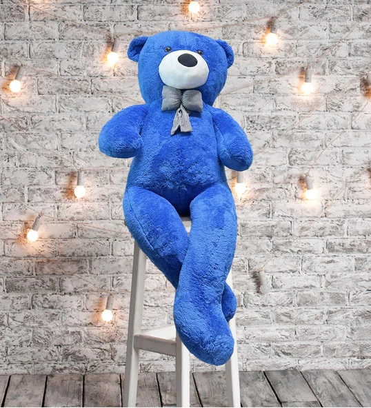 130 cm Papyonlu Sevimli Büyük Peluş Ayıcık- % 100 YERLİ - 10