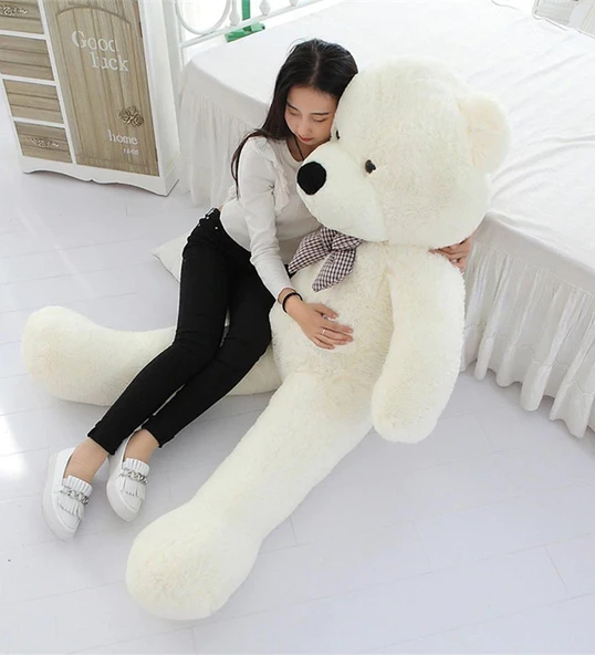 140 cm Papyonlu Sevimli Peluş Ayı - Sevgiliye Özel Hediye