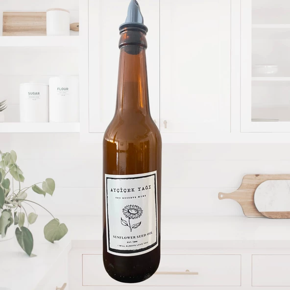 2'li Zeytinyağı Ve Sıvıyağ Şişesi Yağdanlık 750 ml - 4