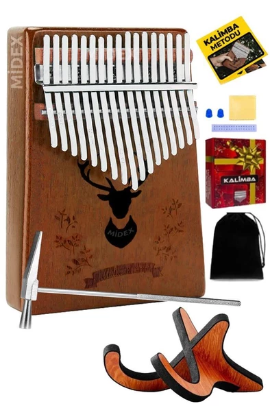 Midex KLX-880-PAK Hakiki Ağaç Kalimba 17 Tuşlu Full Set