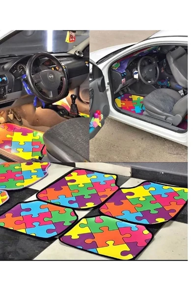 ucuzdukkan28 Fiat Scudo ÖZEL ÜRETİM PUZZLE DESENLİ OTO PASPAS