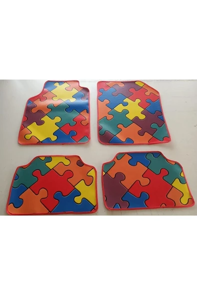 ucuzdukkan28 Fiat Scudo ÖZEL ÜRETİM PUZZLE DESENLİ OTO PASPAS - 3