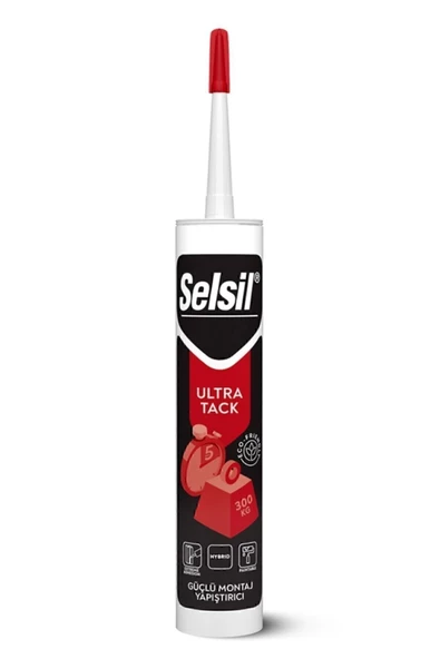 Selsil Ultra Tack Korniş Yapıştırıcısı Ve 300 Kg Ağırlık Taşıyan Hybrid Çok Güçlü Yapıştırıcı 290 Ml