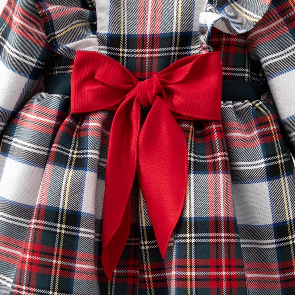 Kız Bebek Eteğinin İçi Tüllü Yılbaşı Elbisesi - 6