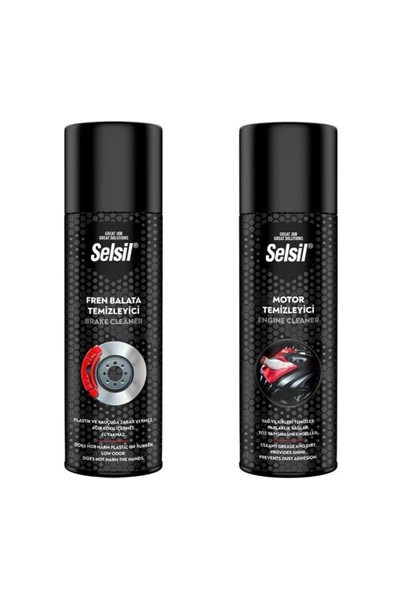 Selsil Motor Temizleme Spreyi 500ml + Fren Balata Temizleyici 500ml