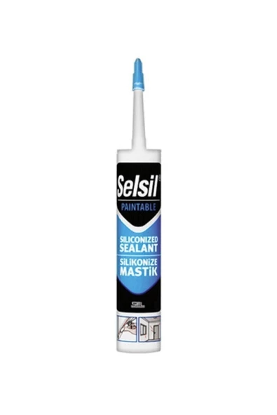 Selsil Akrilik Silikonize Mastik 500gr Beyaz 3133