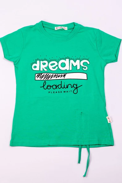 KIZ ÇOCUK TSHİRT TAŞ BASKILI A1 ürün görseli