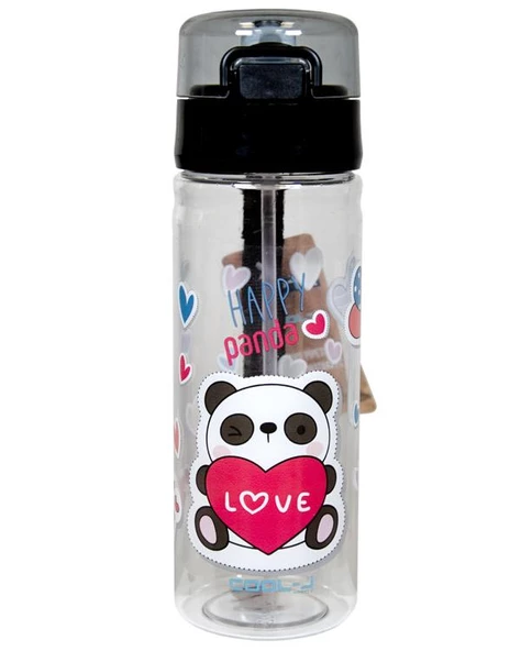 Xoxo Pipetli Siyah Plastik Matara 500 Ml K7592