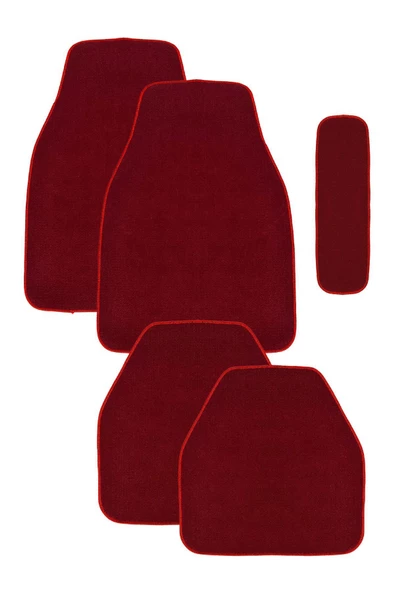 ucuzdukkan28 Citroen Visa Halı Oto Paspas 5 Parça Komple Set - Kırmızı