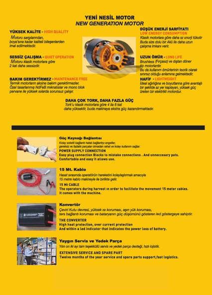 Olivtech Elektromekanik ( Kömürsüz Motorlu ) Zeytin Silkeleme Zeytin Hasat Makinası - 2 Yıl Garanti - 4
