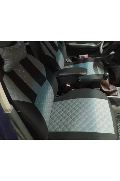 ucuzdukkan28 Citroen Ds5 Deri Oto Koltuk Kılıfı Ön Arka Koltuklar Set - Gri