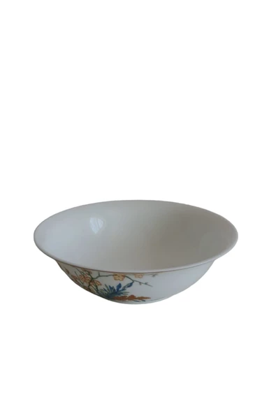 Blossoms Modern Gold Krem 23 Cm Büyük Boy Porselen Salata Kasesi Sunum Servis Tabağı - 3